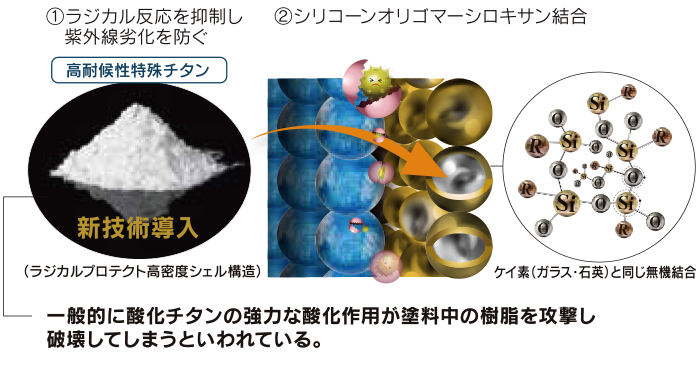 特殊チタンによるラジカル制御効果